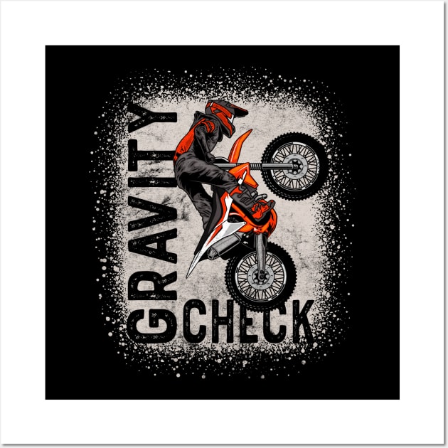 Motocross Gravity Check Motorcycle Stunt Rider Wall Art by RadStar